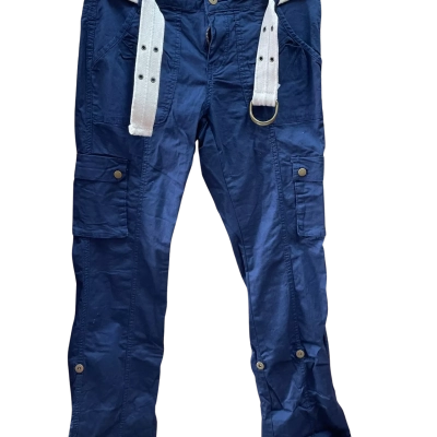  Womens  Size 10 Cargo Pants Navy Blue 