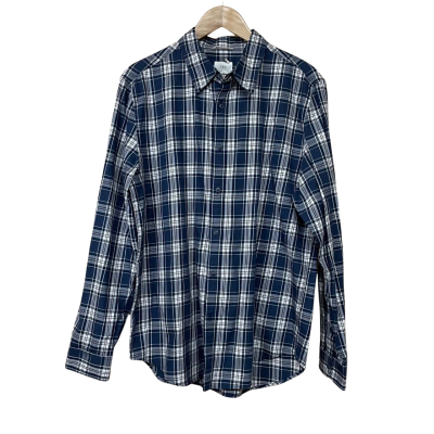 Brand New - JAG Cotton Navy Checked Shirt - Sized L