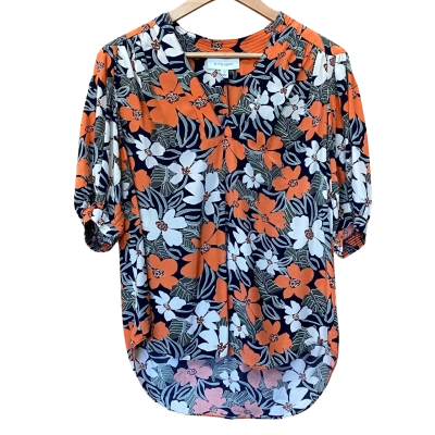 Witchery Floral Patterned V-Neck Blouse Size 10