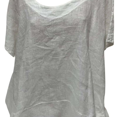  Frederic Ella Women's  Size XL Casual Linen Dress White 