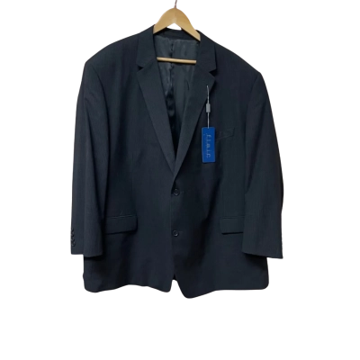 BNWT Flair Mens  Size XXXXL (144S) Pinstriped Grey Blazer RRP $499.95