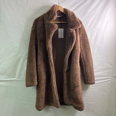 Style State Womens Size 6 Fur Coat Brown BNWT