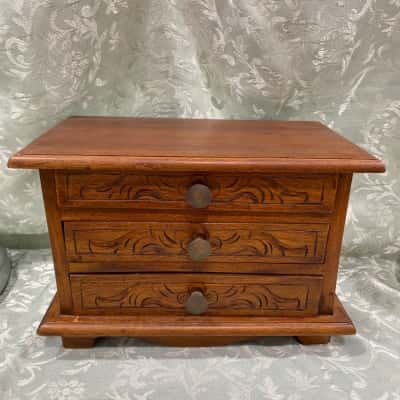 Vintage Handcrafted Trinket Chest
