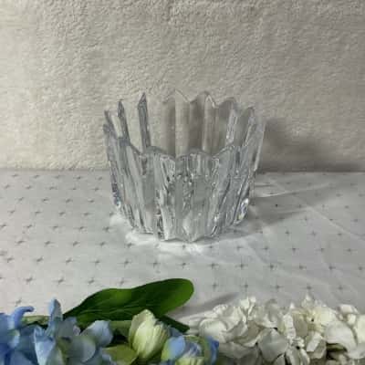 Orrefors Large Crystal Art Glass "Fleur" Bowl