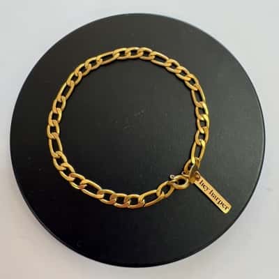  Hey Harper gold-plated Stainless Steel Figaro chain bracelet with lobster clasp