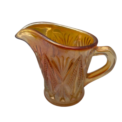 Vintage Marigold Lustre Carnival Glass Milk Jug