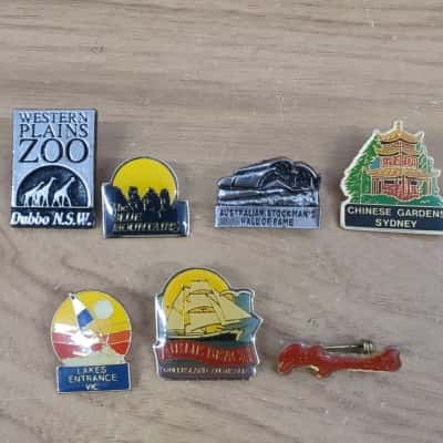 Assortment of pins from around Australia