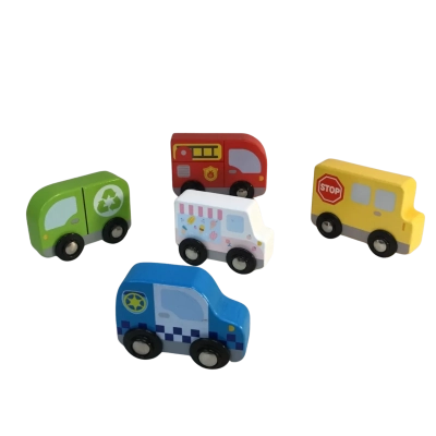 Wooden Vehicles x 5 as pictured