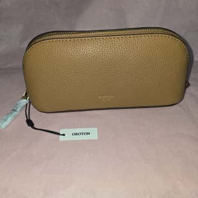 Oroton Tan Small Beauty Case