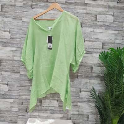 BNWT Grace Hill Womens Size 10 Short Sleeve Lime Top 