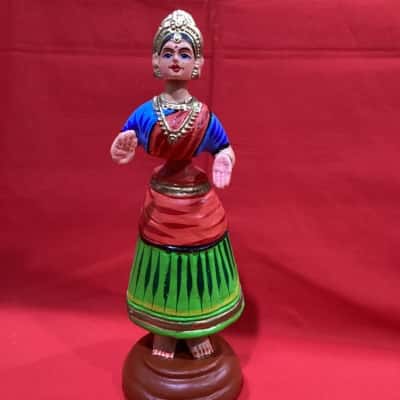 Traditional Thanjavur Dancing Doll, Indian Cultural Art figurine