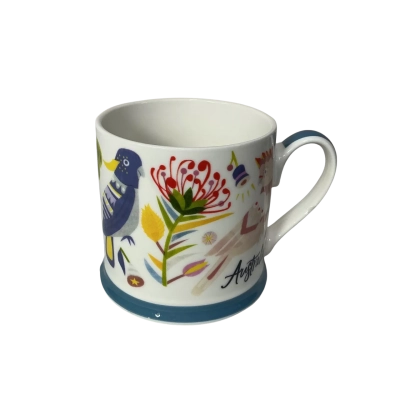 Multicoloured Australiana Pattern Ceramic Mug 
