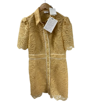 Sandro Paris Womens  Size 40 Cocktail Dress Yellow 