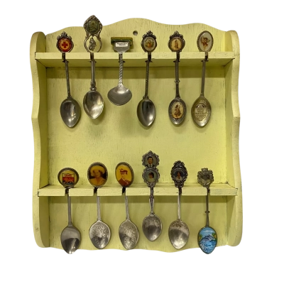 Assorted vintage souvenir spoons set