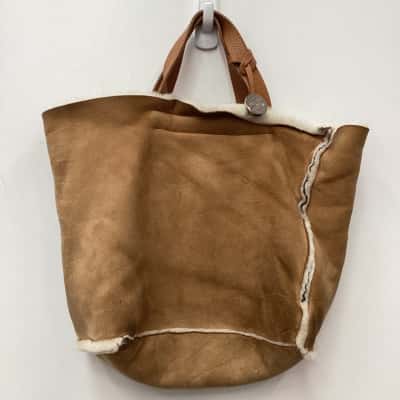 Furla Womens Brown sheepskin tote