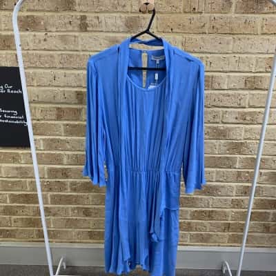 Wayne Cooper Womens blue long dress Size 14 