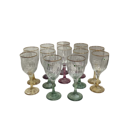 12 Linea Quattro Cristalleria Glasses Made In Italy 