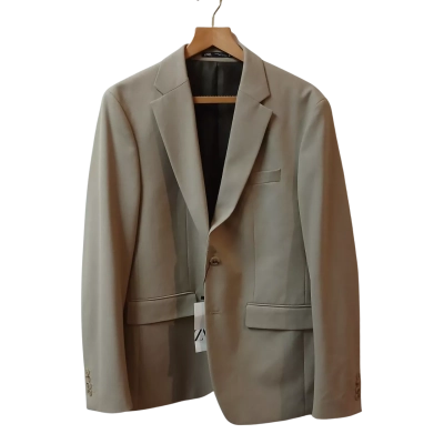 Zara Mens  Size 42 Suit Jacket Beige 