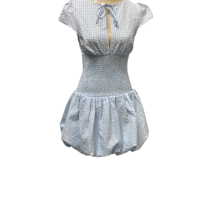 Princess Polly Womens  Size 8 Gingham Mini Dress Blue / Checked 