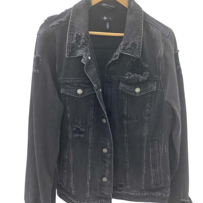 Thrills Mens  Size XL Denim Jacket Black  