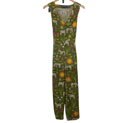 Princess Highway Size 10 Green Animal print jumpsuit 