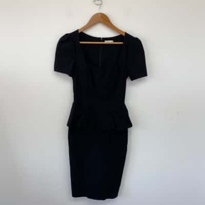 City Goddess London Black Short Sleeve Midi Dress  Size 10