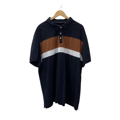 Johnny Bigg Mens  Size XXXXL Polo Shirt Black  / Brown / White 