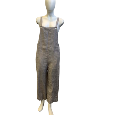 Brand New Bay Womens  Size S Organic Linen Overalls Stone Grey
