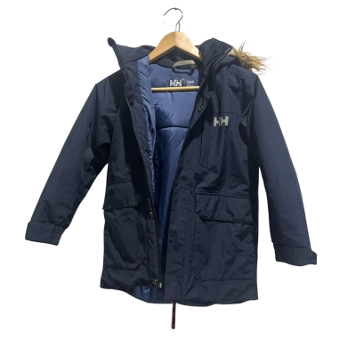 Helly Hansen Kids Size 128/8 Jacket Navy Blue 
