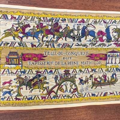 Vintage J. Franco French Bayeux Tapestry Souvenir Textile