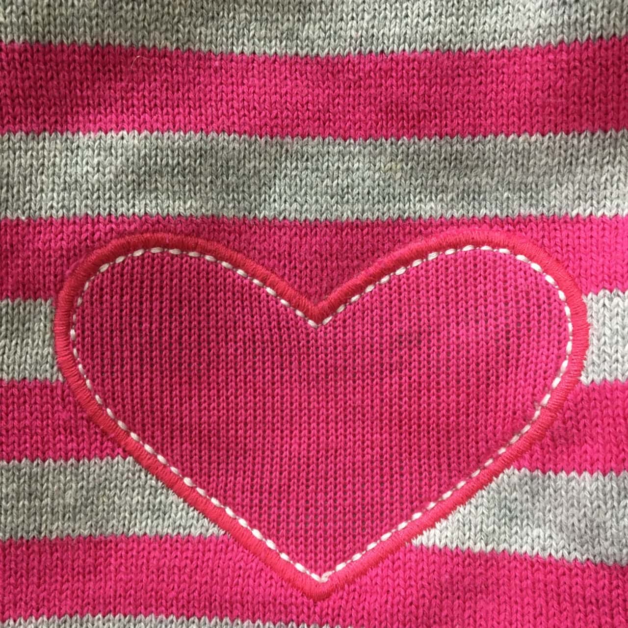 Ollies Place, Baby Blanket, Size S , Grey/Pink /Striped