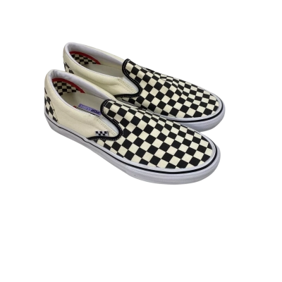 Vans Slip on Men's shoes Size 44.5/11 Black  / Pattern / White as new