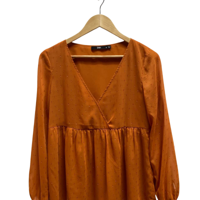 Sportsgirl Womens  Size 8 Orange Pattern Top