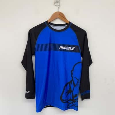 Humble Fightwear Blue Black Long SLeeve Top Size M