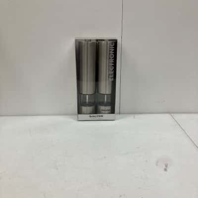 Salter Silver Electronic Salt & Pepper Shakers/Mills