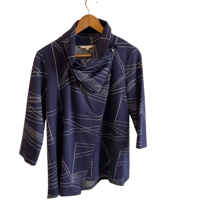 Noni B Womens -Size M -Cardigan -Navy Blue / White 