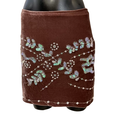 Luxe   Size 8 Mini Skirt Brown 
