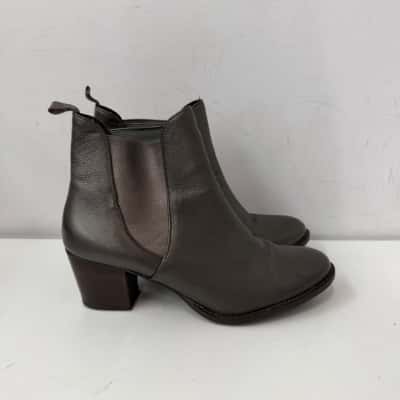 Gino Ventori Metallic Ankle Boots - Size 40 