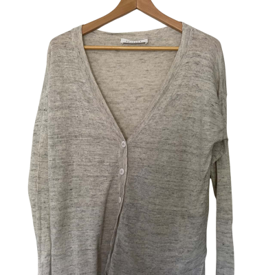 Skin and Threads Women's  Size 0 Button-down Cardigan Grey with side splits