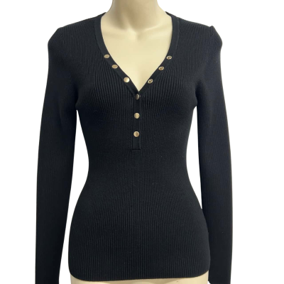 Decjuba Womens Size M Black Top