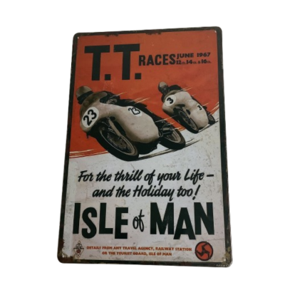 Brand New T.T Races Metal Man Cave Aussie Car Sign #2270-1-pp