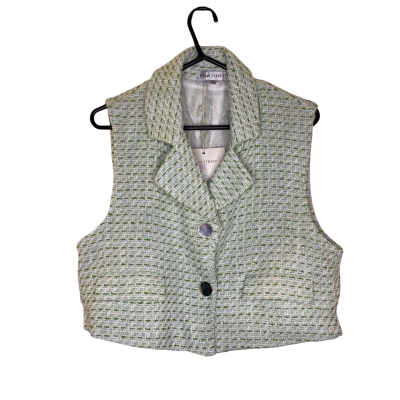 Oscar Street Women’s Vest Size L Green / White 