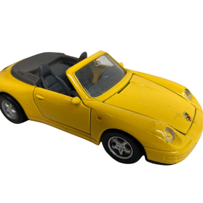 Welly Porsche 911 Carrera Cabriolet Yellow Diecast Model #9722