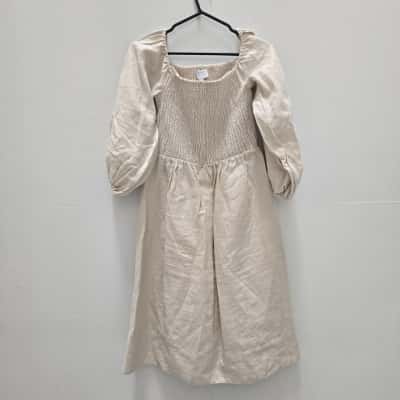 Witchery Womens  Size 12 Casual Dress Beige 