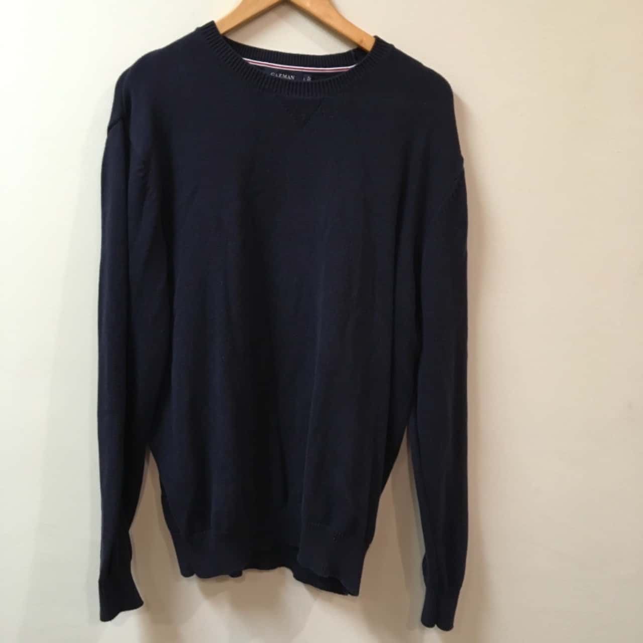 GAZMAN Mens Navy Cotton Knit, Size L(s)