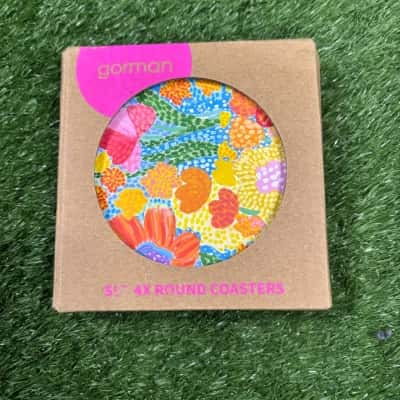Gorman Spotted Flower Coaster Set Of 4 (New)