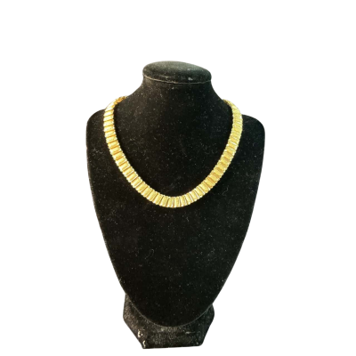 Rolled gold Choker Necklace 45 cm long