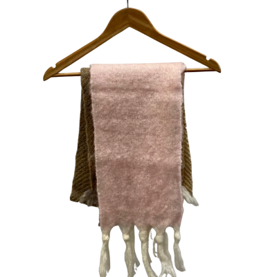  Womens Scarf Beige / Grey / Pink  / White 