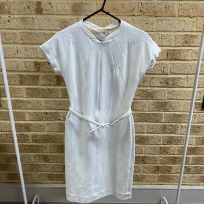 Diane Von Furstenberg Womens cream-colored sheath dress Size 6 