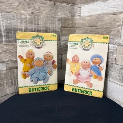 Set Of Two Cabbage Patch Doll Clothes sewing patterns 